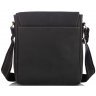 Кожаная мужская сумка-мессенджер черного цвета в стиле винтаж через плечо Tiding Bag (15822) - 4