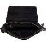 Шкіряна чоловіча сумка-месенджер чорного кольору в стилі вінтаж через плече Tiding Bag (15822) - 5