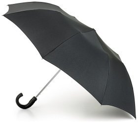 Мужской складной зонт Fulton Ambassador G518 Black (полуавтомат, классический, однотонный черный) 93776