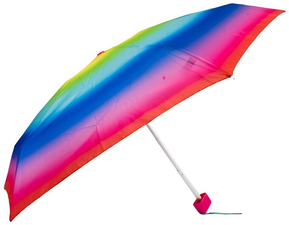 Женский мини-зонт Fulton L501 Tiny-2 Rainbow (складной, механика, разноцветный под радугу) 93976 modnotak фото №3