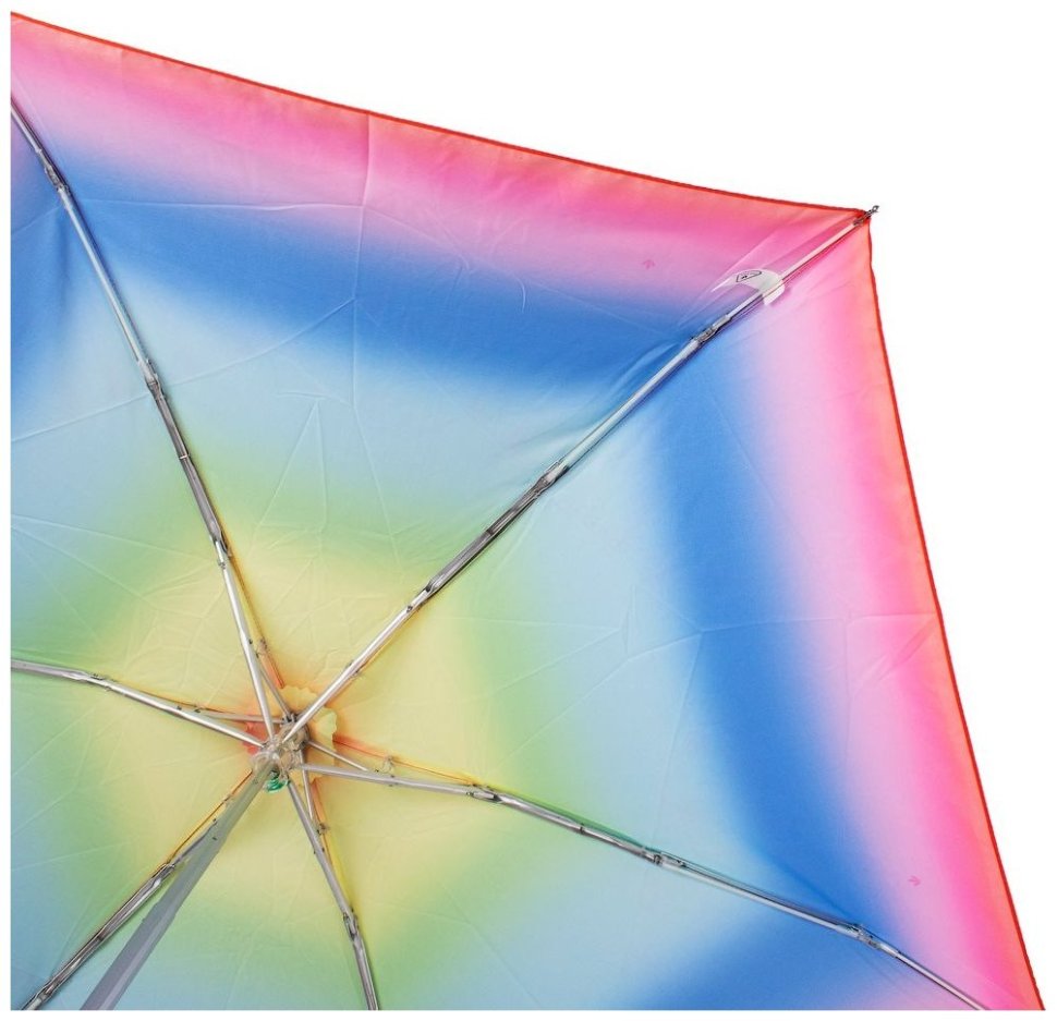 Женский мини-зонт Fulton L501 Tiny-2 Rainbow (складной, механика, разноцветный под радугу) 93976 modnotak фото №4