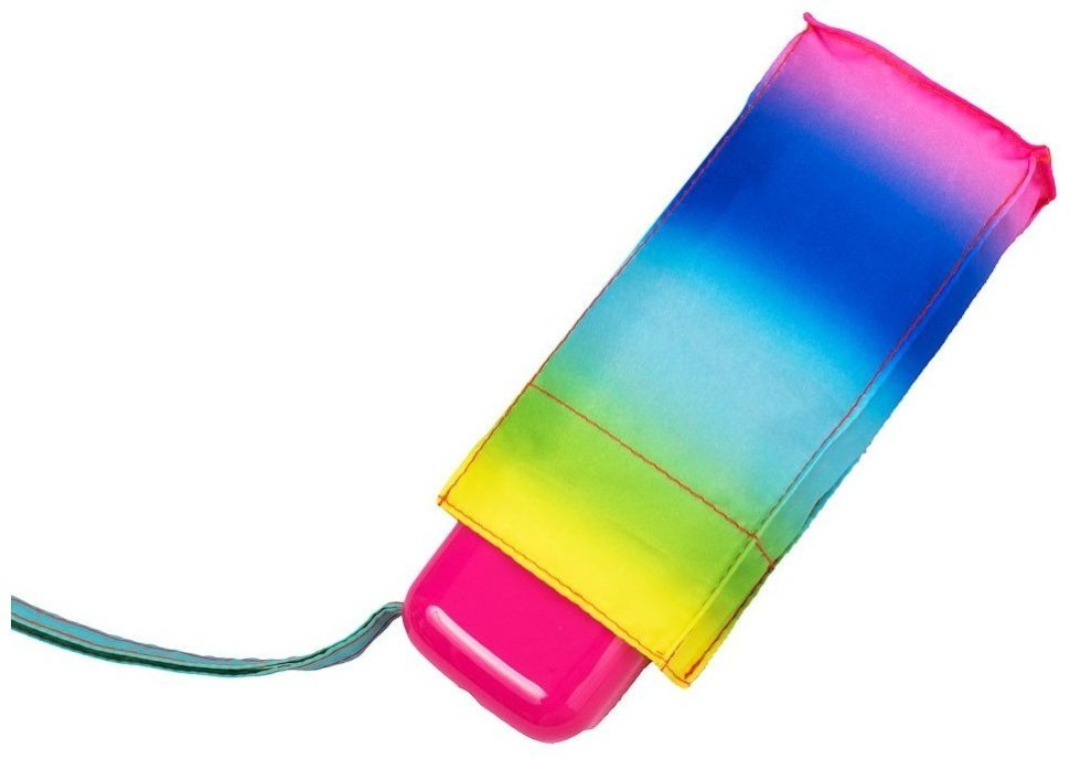 Женский мини-зонт Fulton L501 Tiny-2 Rainbow (складной, механика, разноцветный под радугу) 93976 modnotak фото №5