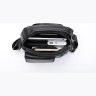 Вертикальная черная мужская сумка-барсетка из натуральной кожи с мелкой фактурой Vintage (20366) - 3