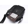 Вертикальная черная мужская сумка-барсетка из натуральной кожи с мелкой фактурой Vintage (20366) - 4