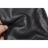 Вертикальная черная мужская сумка-барсетка из натуральной кожи с мелкой фактурой Vintage (20366) - 9