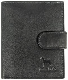 Вместительный мужской кошелек из натуральной кожи с RFID защитой Ridgeback JBNC 94276 черного цвета