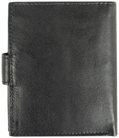Вместительный мужской кошелек из натуральной кожи с RFID защитой Ridgeback JBNC 94276 черного цвета