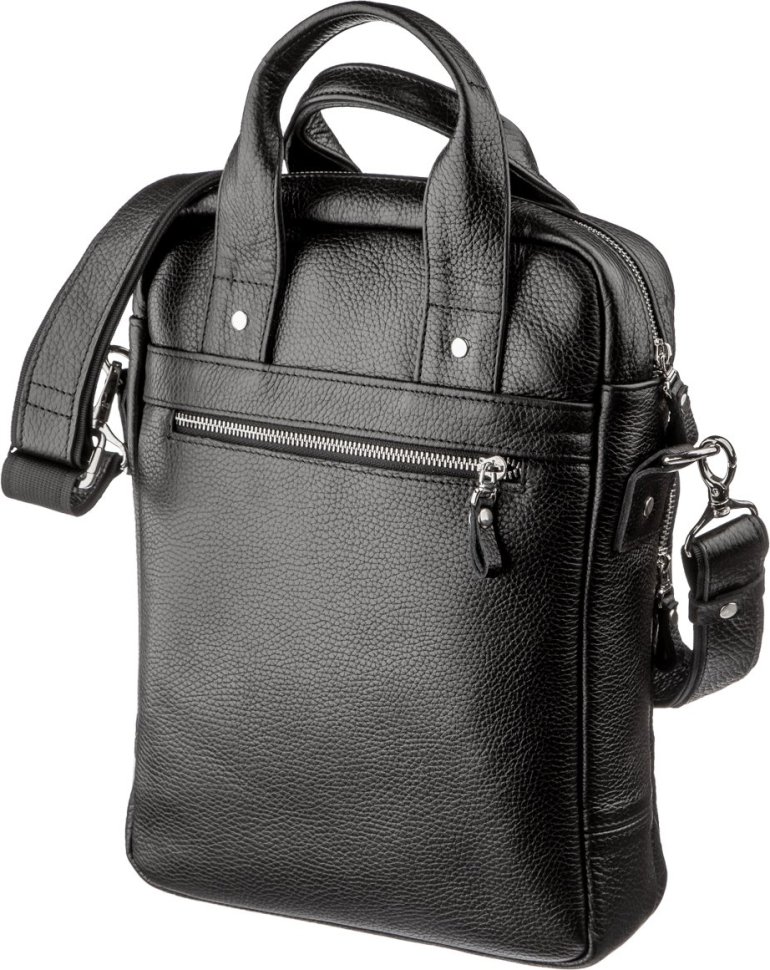 Мужская вертикальная сумка классического дизайна из натуральной кожи SHVIGEL (11167)