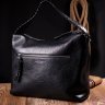 Велика шкіряна сумка жіноча чорного кольору з однією лямкою KARYA (2420862) - 9