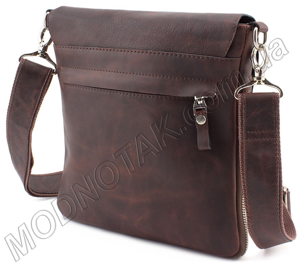 Шкіряна сумка планшет з одним відділенням KLEVENT (11302 brown)