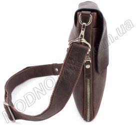 Кожаная сумка планшет с одним отделением KLEVENT (11302 brown)