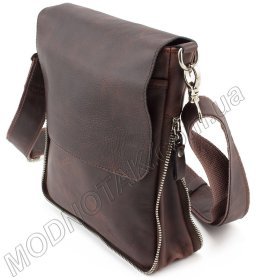 Кожаная сумка планшет с одним отделением KLEVENT (11302 brown)