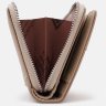 Женский вместительный кожаный кошелек бежевого цвета с монетницей Horse Imperial 65076 - 4