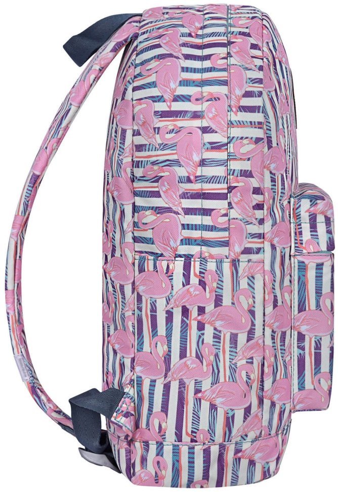 Яскравий жіночий рюкзак із якісного текстилю з фламінго Bagland (55376)