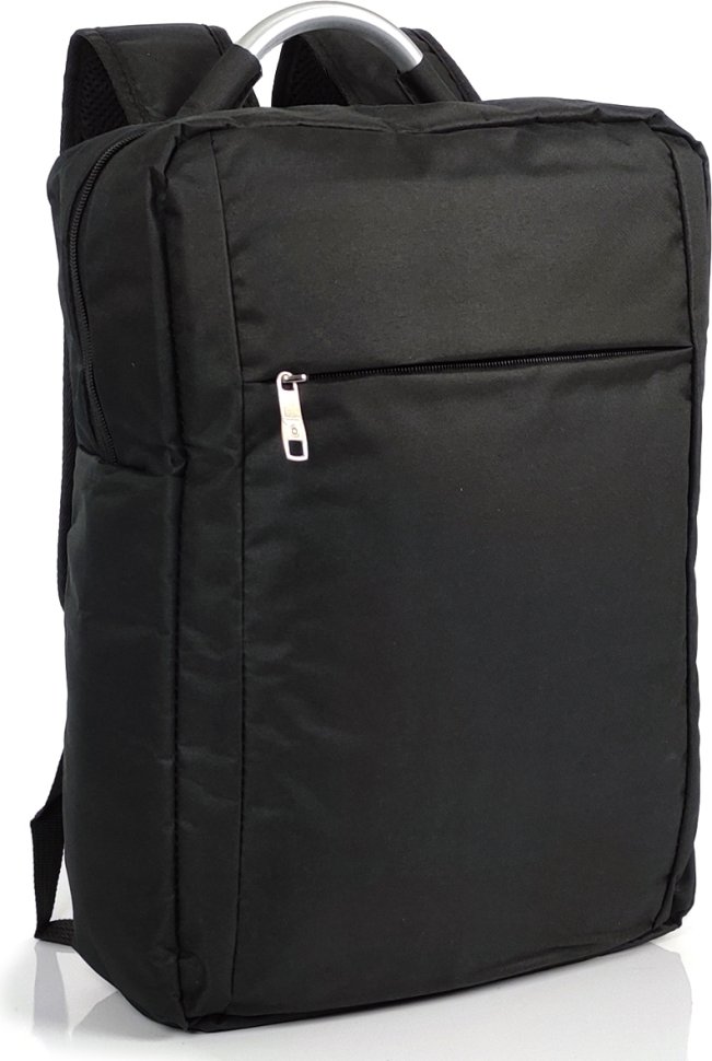 Текстильный недорогой мужской рюкзак для ноутбука черного цвета Tiding Bag (21257)