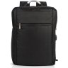 Текстильный недорогой мужской рюкзак для ноутбука черного цвета Tiding Bag (21257) - 2