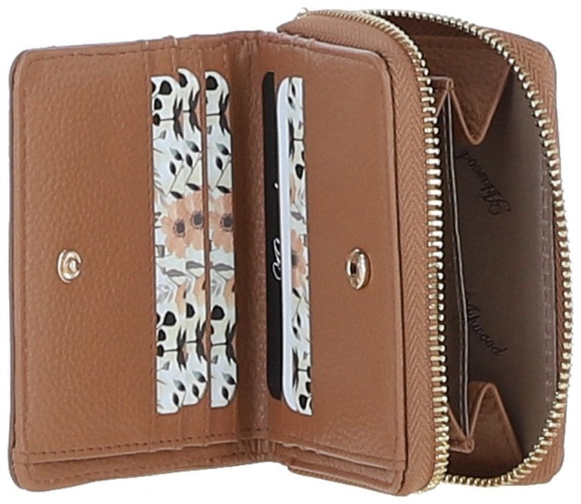 Кожаный женский кошелек на молнии с монетницей Ashwood Y50 коричневого цвета 95476 фото №3 Кожаный женский кошелек на молнии с монетницей Ashwood Y50 коричневого цвета 95476 modnotak фото №3