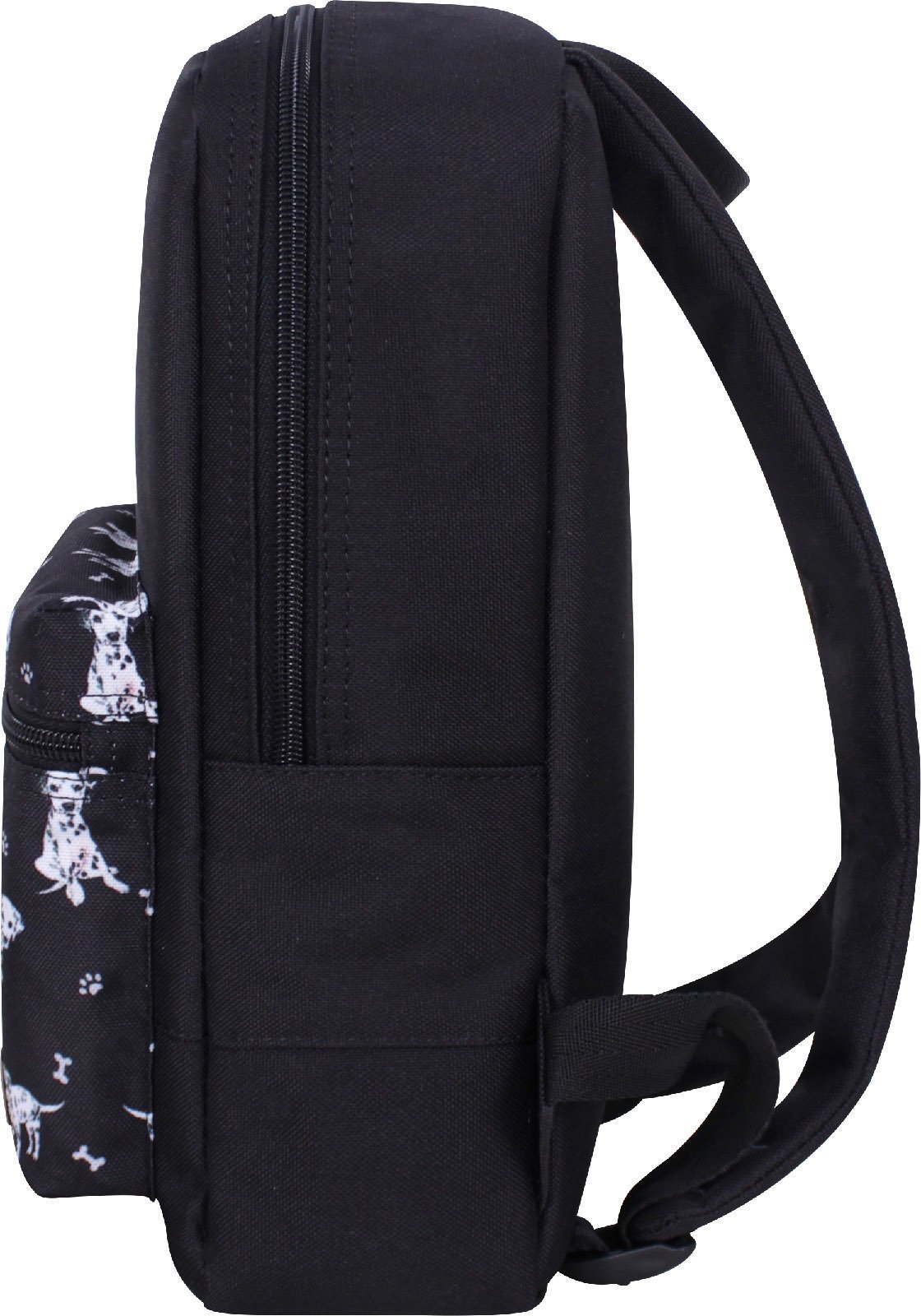 Черный рюкзак из текстиля с принтом Bagland (55576)