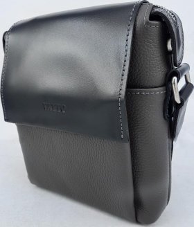 Небольшая мужская наплечная кожаная сумка с клапаном VATTO (11718)