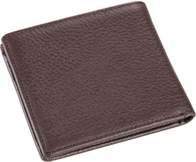 Чоловічий портмоне з натуральної шкіри флотар коричневого кольору Vintage (2414515)