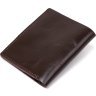 Гладкое коричневое мужское портмоне из натуральной кожи с карманом под монеты Shvigel (2416485) - 2
