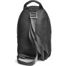 Чорний чоловічий рюкзак із комбінованої шкіри на блискавці Issa Hara (21149) - 2