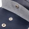 Синее мужское портмоне из натуральной кожи на кнопке Shvigel (2416611) - 3