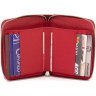 Шкіряний жіночий гаманець червоного кольору на блискавковій застібці ST Leather 1767276 - 2