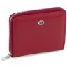 Женский кожаный кошелек красного цвета на молниевой застежке ST Leather 1767276