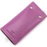 Фиолетовая кожаная ключница на кнопках ST Leather (16115) - 3