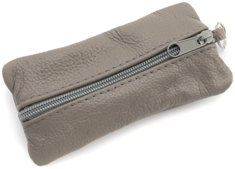 Большая кожаная ключница с двумя отделениями светло-серого цвета Leather Collection 97776 фото №4 Большая кожаная ключница с двумя отделениями светло-серого цвета Leather Collection 97776 modnotak фото №4