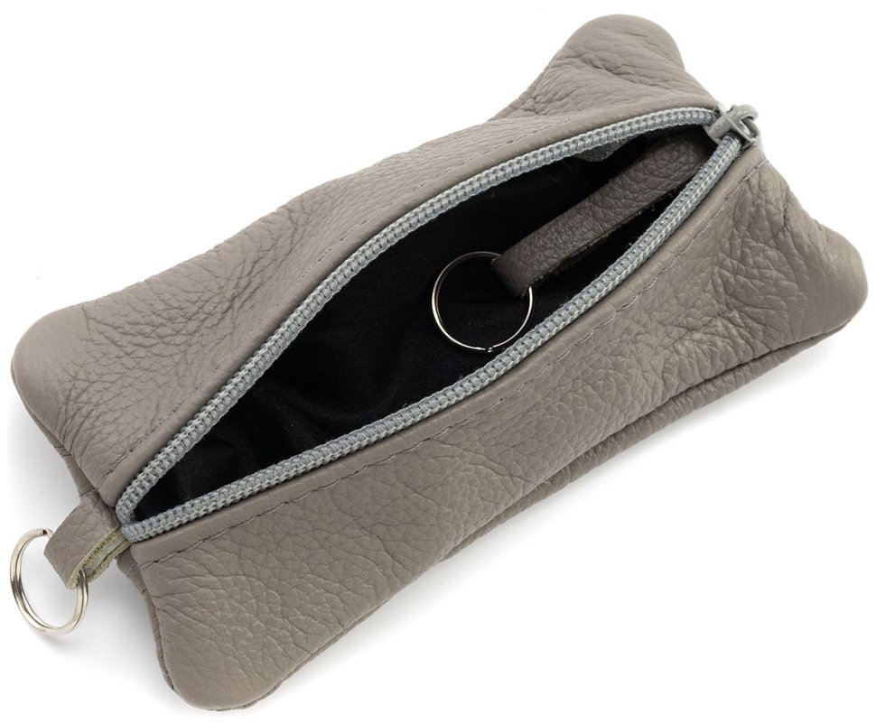 Большая кожаная ключница с двумя отделениями светло-серого цвета Leather Collection 97776 фото №3 Большая кожаная ключница с двумя отделениями светло-серого цвета Leather Collection 97776 modnotak фото №3