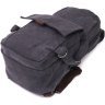 Чорний чоловічий текстильний слінг-рюкзак у стилі мілітарі Vintagе 2422179 - 3
