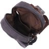 Чорний чоловічий текстильний слінг-рюкзак у стилі мілітарі Vintagе 2422179 - 4