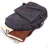 Чорний чоловічий текстильний слінг-рюкзак у стилі мілітарі Vintagе 2422179 - 6