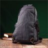 Черный мужской текстильный слинг-рюкзак в стиле милитари Vintagе 2422179 - 8