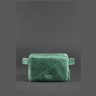 Компактна поясна сумка із вінтажної шкіри зеленого кольору BlankNote Dropbag Mini 78476 - 3