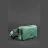 Компактна поясна сумка із вінтажної шкіри зеленого кольору BlankNote Dropbag Mini 78476 - 4