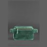 Компактна поясна сумка із вінтажної шкіри зеленого кольору BlankNote Dropbag Mini 78476 - 5