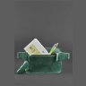 Компактна поясна сумка із вінтажної шкіри зеленого кольору BlankNote Dropbag Mini 78476 - 6
