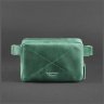 Компактна поясна сумка із вінтажної шкіри зеленого кольору BlankNote Dropbag Mini 78476 - 10