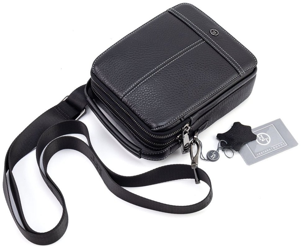 Невелика чоловіча сумка-барсетка з ручкою та плечовим ременем HT Leather 108576 фото №7 Невелика чоловіча сумка-барсетка з ручкою та плечовим ременем HT Leather 108576 modnotak фото №7