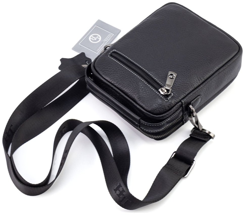 Невелика чоловіча сумка-барсетка з ручкою та плечовим ременем HT Leather 108576 фото №8 Невелика чоловіча сумка-барсетка з ручкою та плечовим ременем HT Leather 108576 modnotak фото №8