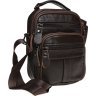 Чоловіча шкіряна сумка-барсетка в темно-коричневому кольорі Keizer (22079) - 1
