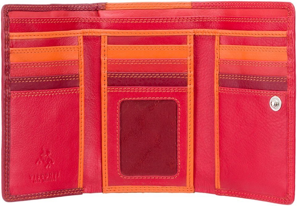 Красно-бордовый женский кошелек из высококачественной кожи c RFID - Visconti Bora 68876