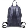 Женский синий рюкзак из винтажной кожи на две молнии TARWA (21782) - 4