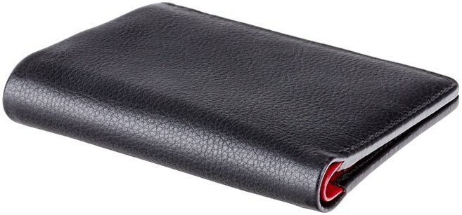 Маленький гаманець із натуральної шкіри чорного кольору з RFID - Visconti Saber 68976