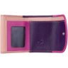 Миниатюрный женский кошелек фиолетово-розового цвета из натуральной кожи Visconti Zanzibar 69176 - 6