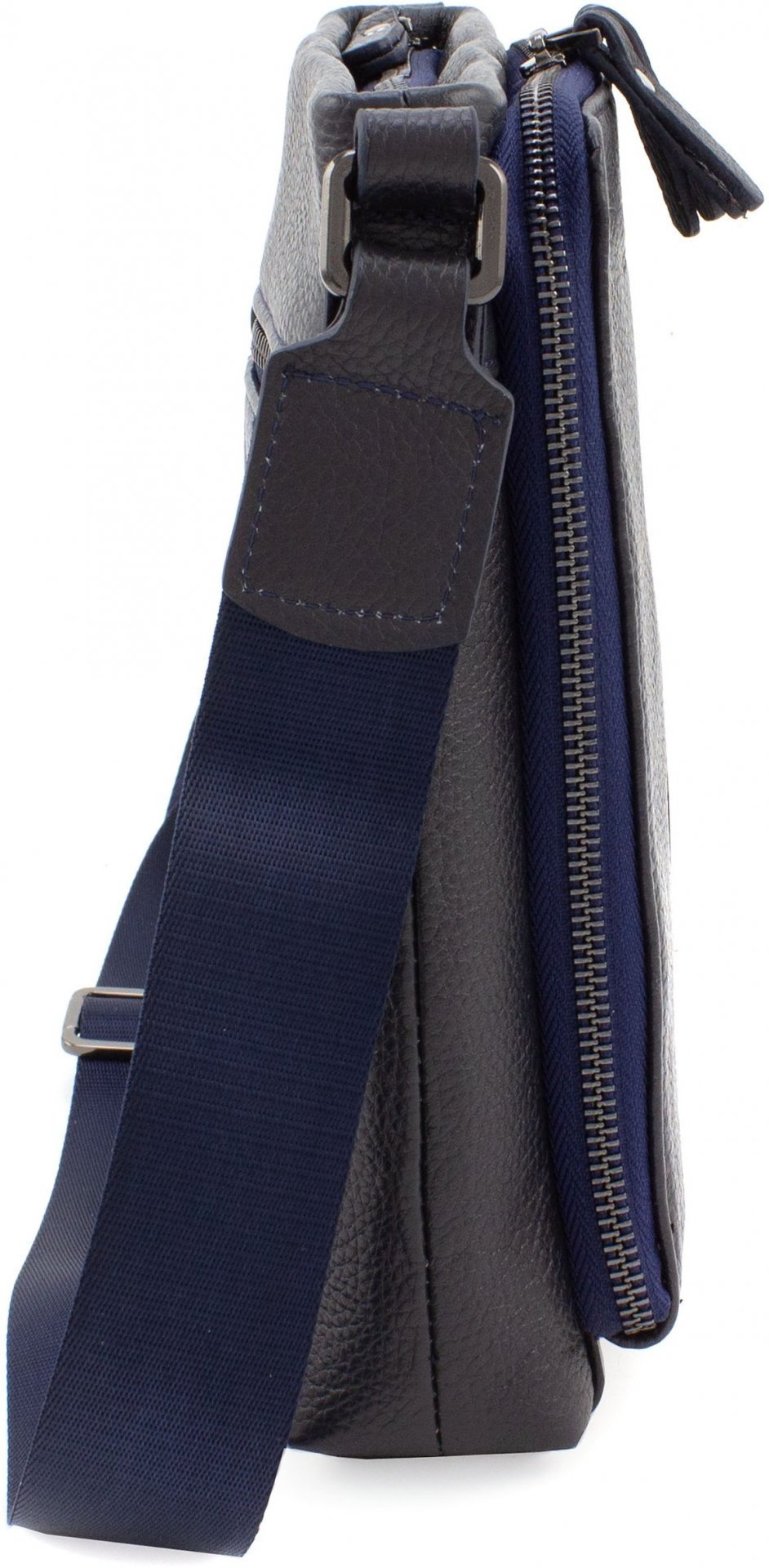 Шкіряна темно-синя чоловіча сумка з ремінцем на плече ST Leather (15475)