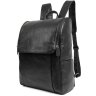 Кожаный городской рюкзак для ноутбука в черном цвете John McDee (19752) - 1